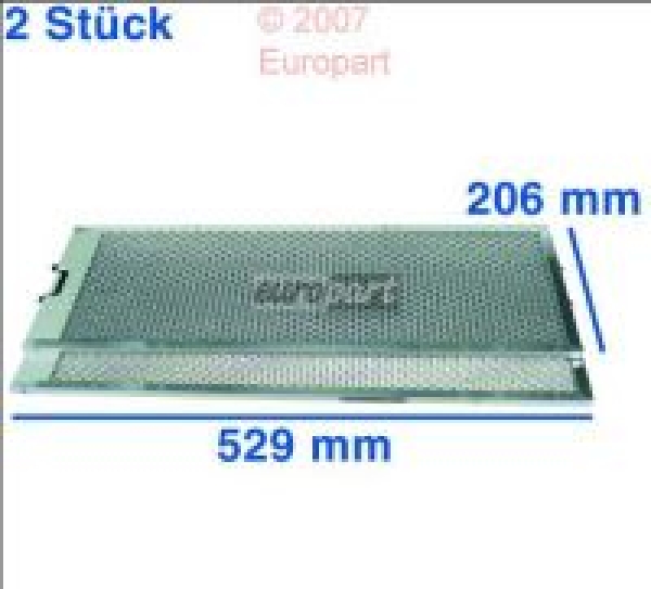 Metallfettfilter Bosch, Siemens, Constructa, Neff, Balay, Blanco, original Nr. 00460007    bust2063