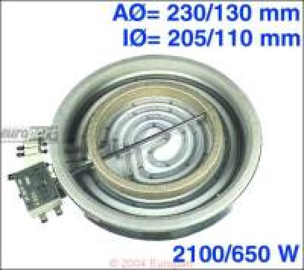 Strahlheizkörper zweikreis  2100/650W, AEG, Electrolux,    bust2847